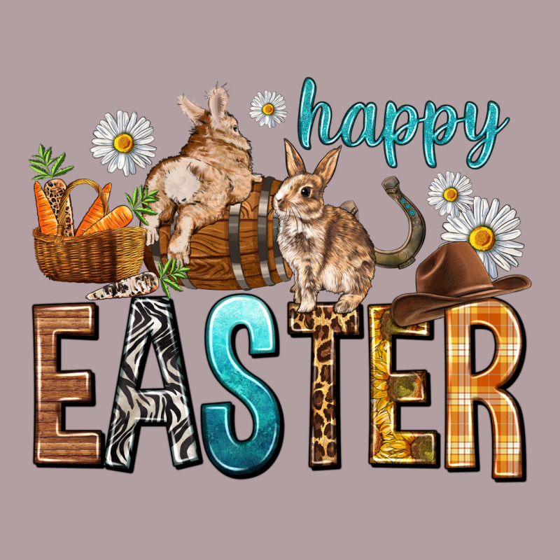 Happy Easter With Cowboy Vintage Hoodie by NancyCooperArtShop | Teevron