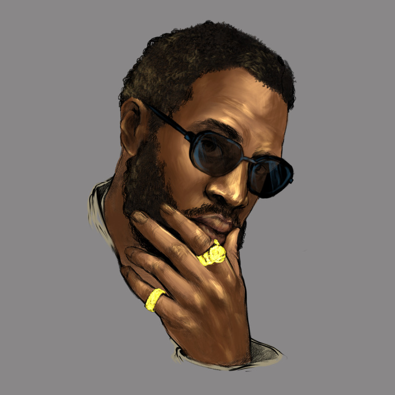 Black Man Vintage Tee by NancyCooperArtShop | Teevron