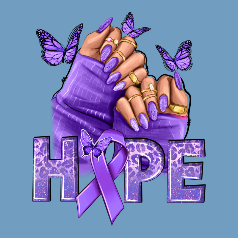 Hope Lavender Ribbon All Cancers Urban Heavy Tee by NancyCooperArtShop | Teevron