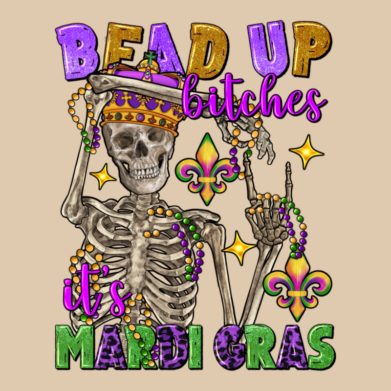 Bead Up Bitches It's Mardi Gras Skeleton Heavyweight Sweatshirt by FaDigitalArtStudio | Teevron