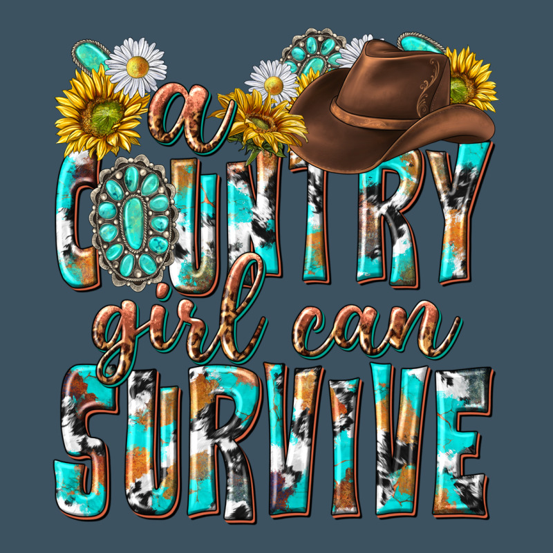 Western A Country Girl Can Survive Urban Heavy Tee by texasbilliewilder | Teevron