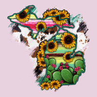 Cowhide Michigan Map Ladies Tee | Teevron