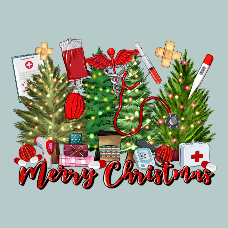 Merry Christmas Nurse Trees Heavy Core Tee by MaliasSmallBusiness | Teevron