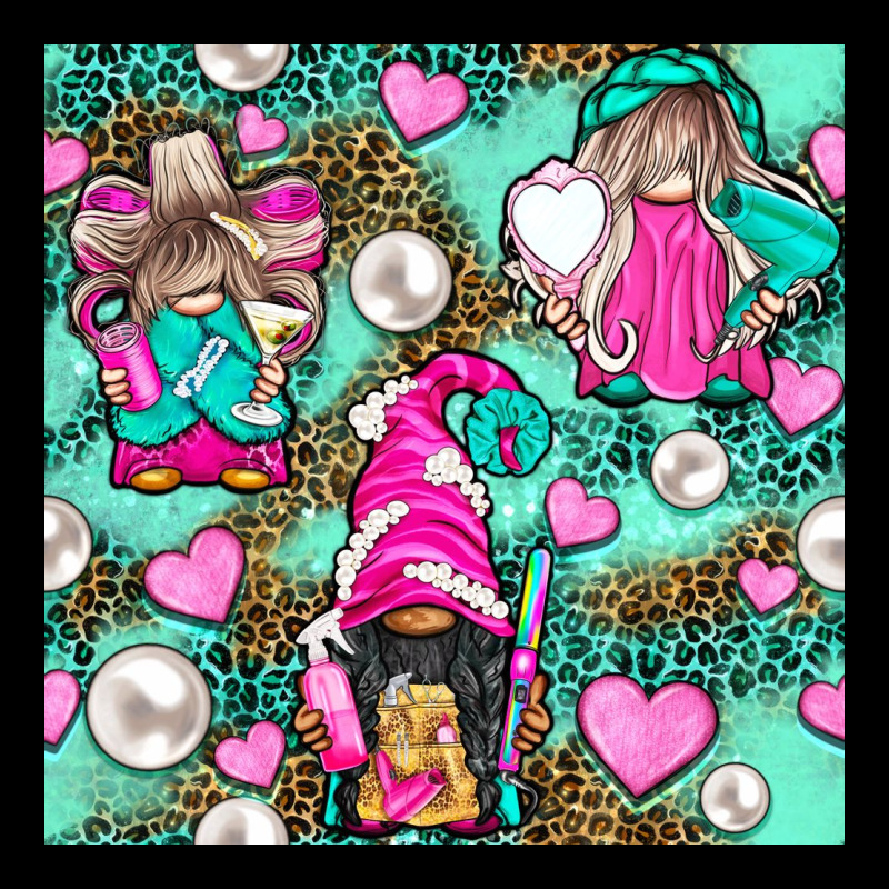 Hairdresser Gnomes With Hearts And Pearls With Leopard Ladies Tee by BundleAndBundleShop | Teevron