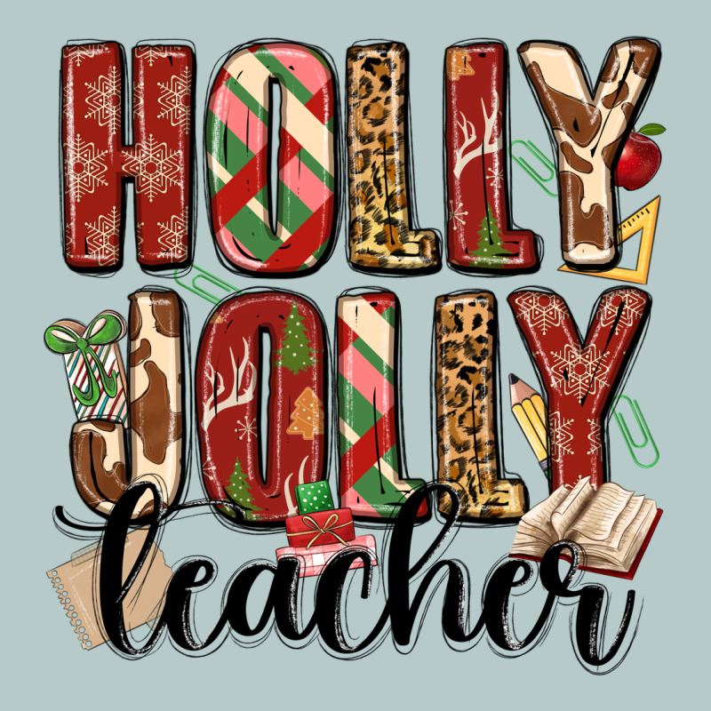 Holly Jolly Teacher Heavy Core Tee by MaliasSmallBusiness | Teevron