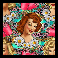 Hairdresser Western Girl And Hair Curler Seamless Pattern Bbs Ladies Tee | Teevron