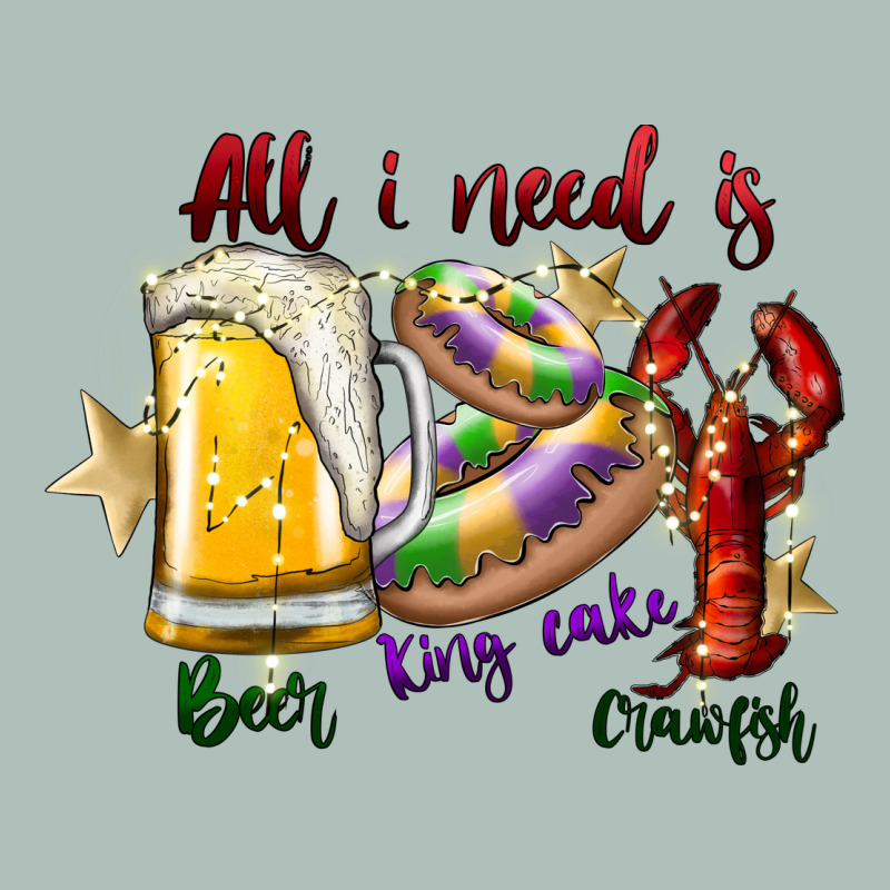 All I Need Is Beer King Cake Crawfish Heavyweight Hoodie by SublimationCraftShop | Teevron