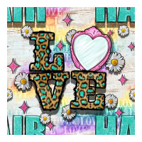Leopard Love Hair And Mirror With Daisy Seamless Pattern Bbs | Teevron