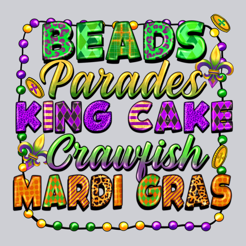 Beads Parades King Cake Crawfish Mardi Gras Heavyweight Sweatshirt by FaDigitalArtStudio | Teevron