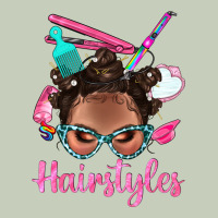 Afro Bantu Knots Hairstyles Messy Bun With Clasp Bbs Ladies Tee | Teevron