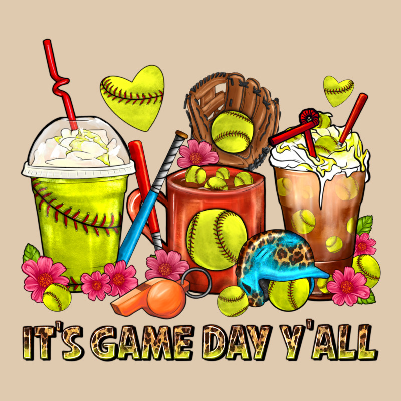 It's Game Day Y'all Softball Coffee Cups Heavyweight Sweatshirt by FaDigitalArtStudio | Teevron