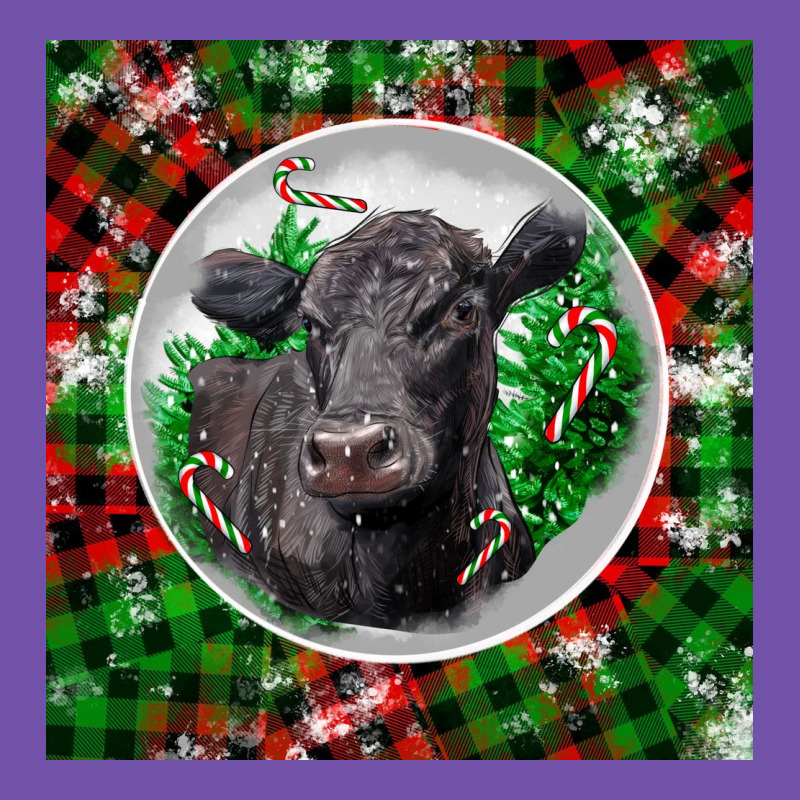 Christmas Black Angus Cow Premium Sweatshirt by LillyAllenDesigns | Teevron