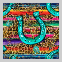 Western Horseshoe And Arrow With Leopard And Serape Seamless Pattern Premium Tee | Teevron