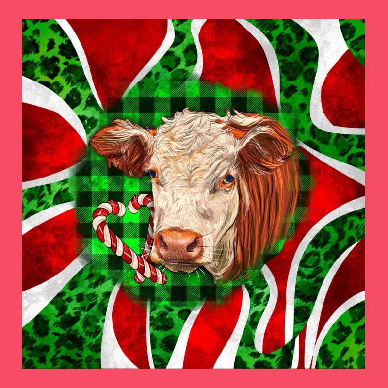 Christmas Hereford Cow Face Premium Sweatshirt by LillyAllenDesigns | Teevron
