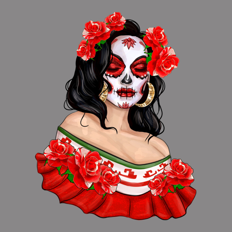 Mexicana Skull Girl With Roses Vintage Tee by texasbilliewilder | Teevron