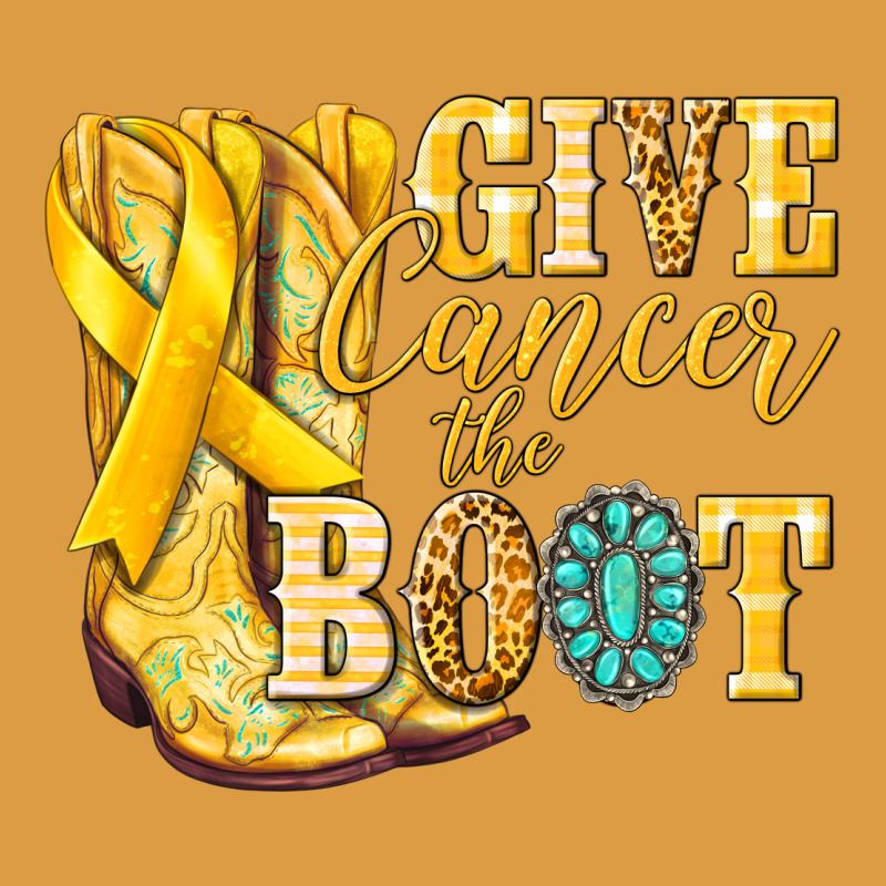 Give Cancer The Boot Childhood Cancer Urban Heavy Tee by NancyCooperArtShop | Teevron