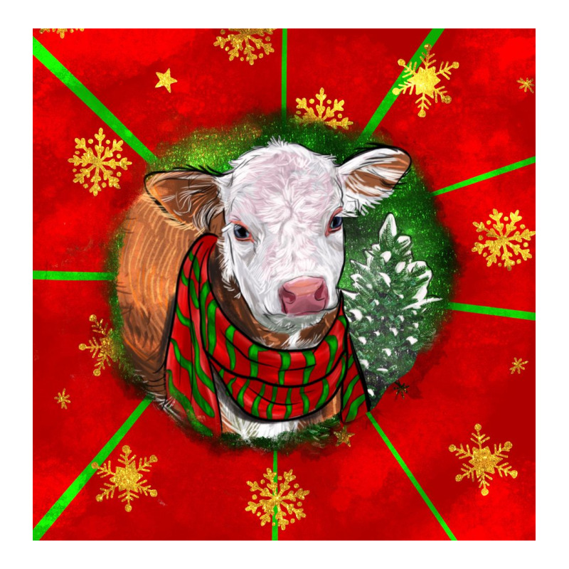 Christmas Hereford Calf Premium Sweatshirt by LillyAllenDesigns | Teevron