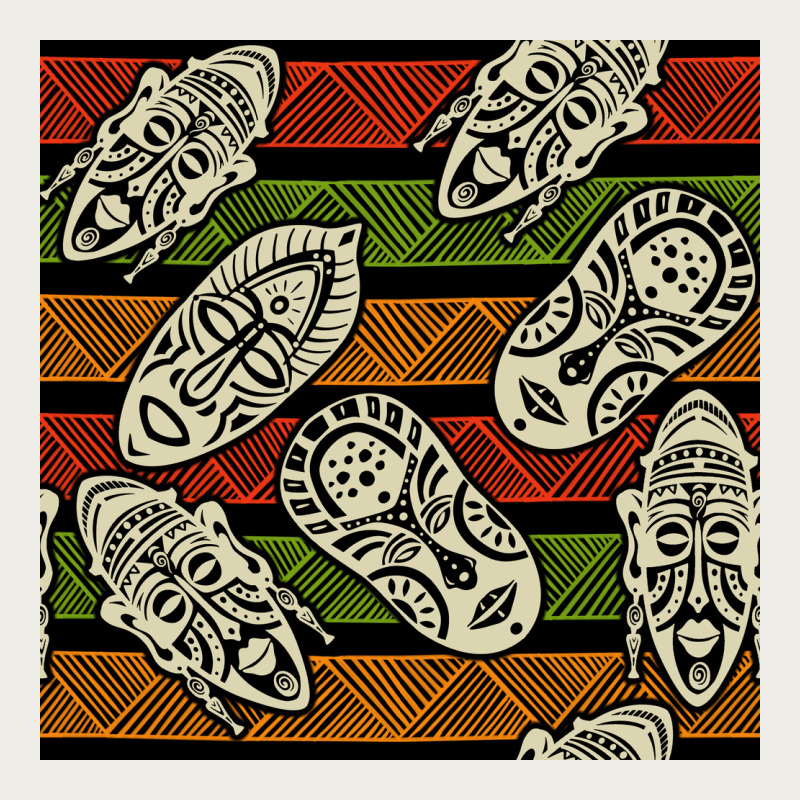 African Mask Seamless Pattern Zipper Hoodie by BundleAndBundleShop | Teevron