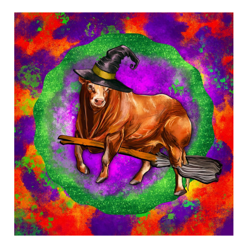 Halloween Red Angus Bull Premium Sweatshirt by LillyAllenDesigns | Teevron