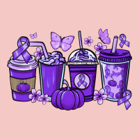 Cancer Coffee Cups Purple Ribbon Urban Heavy Tee | Teevron
