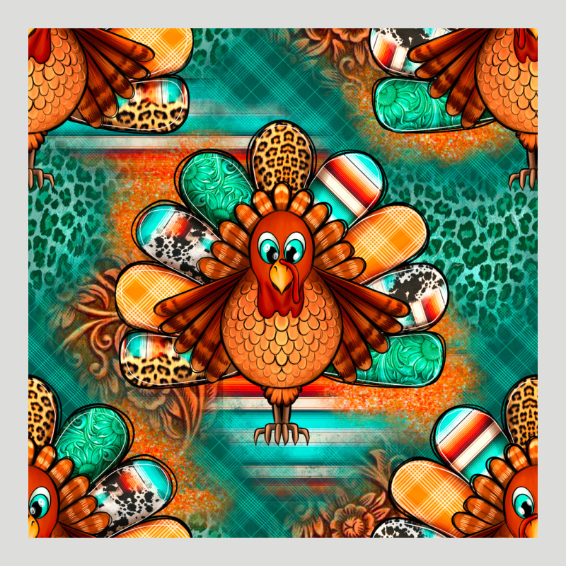 Thanksgiving  Turkey Seamless Pattern Zipper Hoodie by BundleAndBundleShop | Teevron