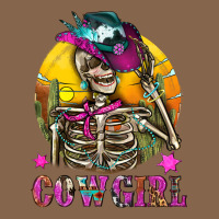 Cowgirl Skeleton With Landscape Premium Tee | Teevron