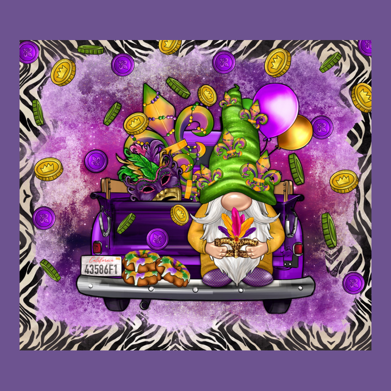 Mardi Gras Gnome On The Truck Vintage Tee by NancyCooperArtShop | Teevron