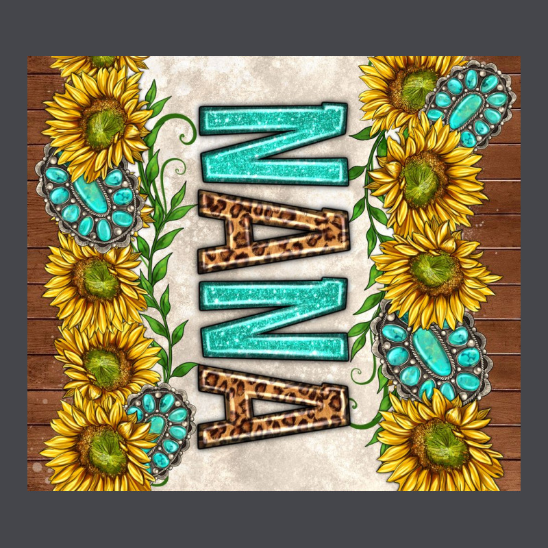 Nana Sunflowers And Turquoise Gemstones Long Sleeve Tee by TumblerDesignByShophia | Teevron