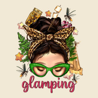 Glamping Messy Bun With Glamping Camp Tent Bbs Ladies Tee | Teevron