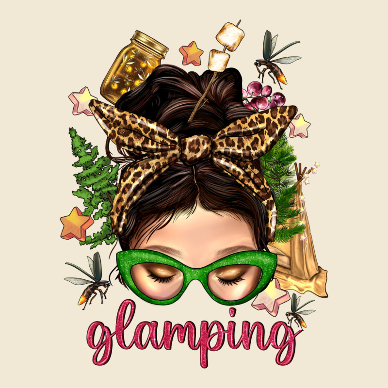 Glamping Messy Bun With Glamping Camp Tent Bbs Ladies Tee by BundleAndBundleShop | Teevron