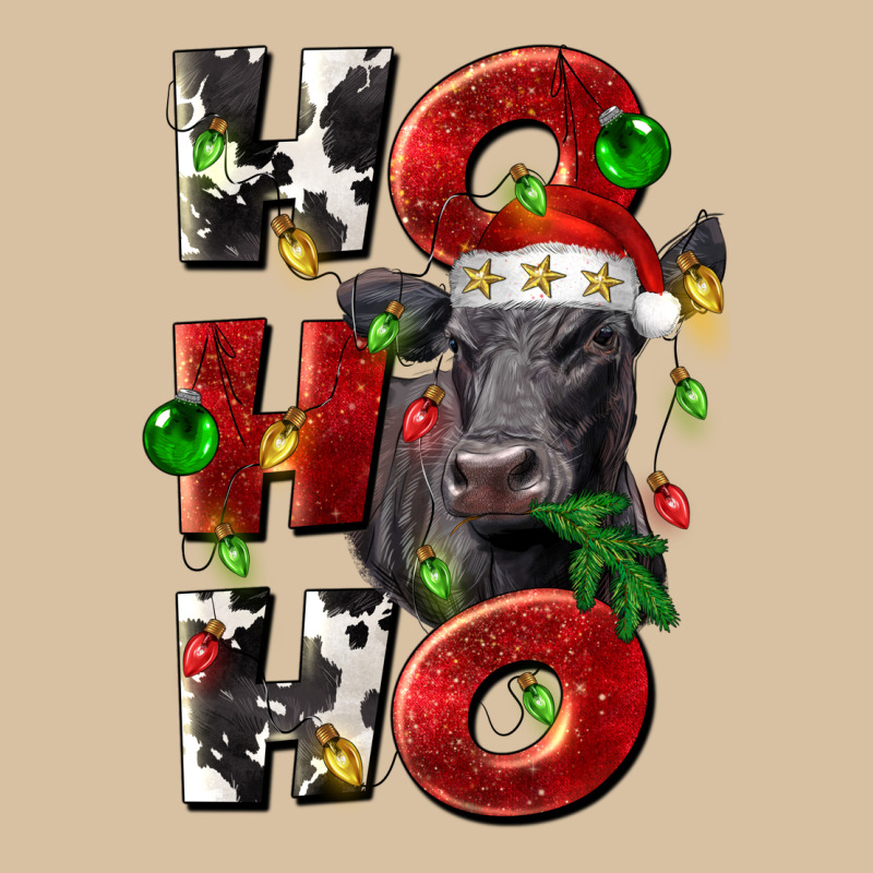 Christmas Ho Ho Ho Black Angus Heavyweight Hoodie by LillyAllenDesigns | Teevron