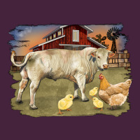 Charolaris Bull And Chicken In Barnyard Premium Tee | Teevron