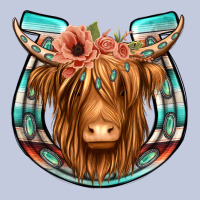 Highland Cow Serape Floral Headband Horseshoe Long Sleeve Tee | Teevron