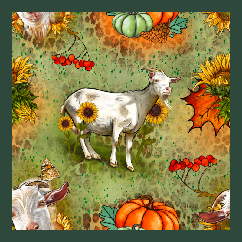 Fall Goats Seamless Pattern Zipper Hoodie by BundleAndBundleShop | Teevron