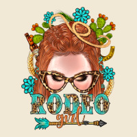 Western Rodeo Girl Braid Red Hair Ladies Tee | Teevron