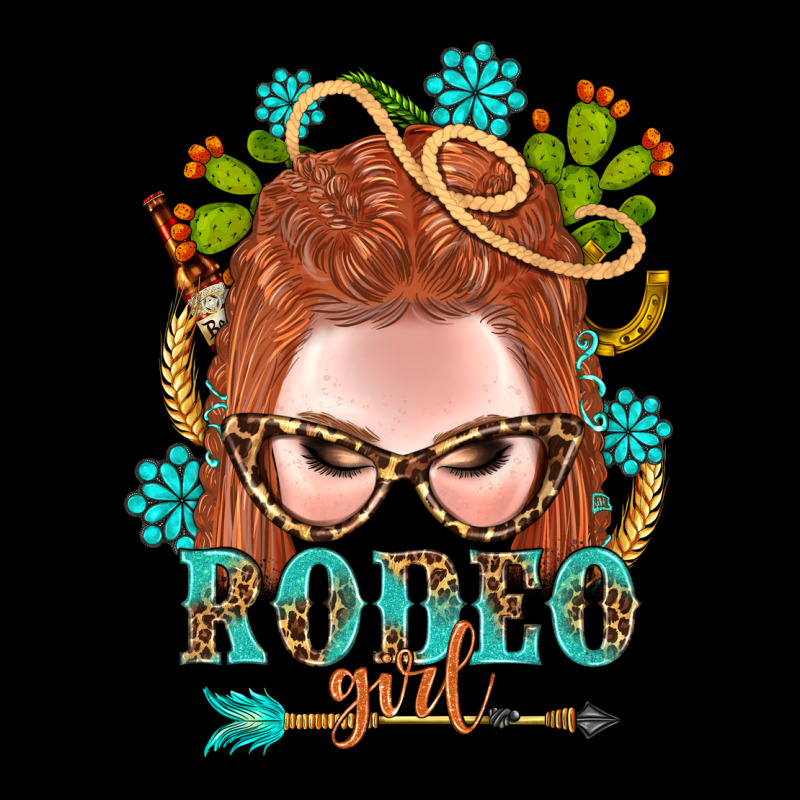 Western Rodeo Girl Braid Red Hair Ladies Tee by BundleAndBundleShop | Teevron