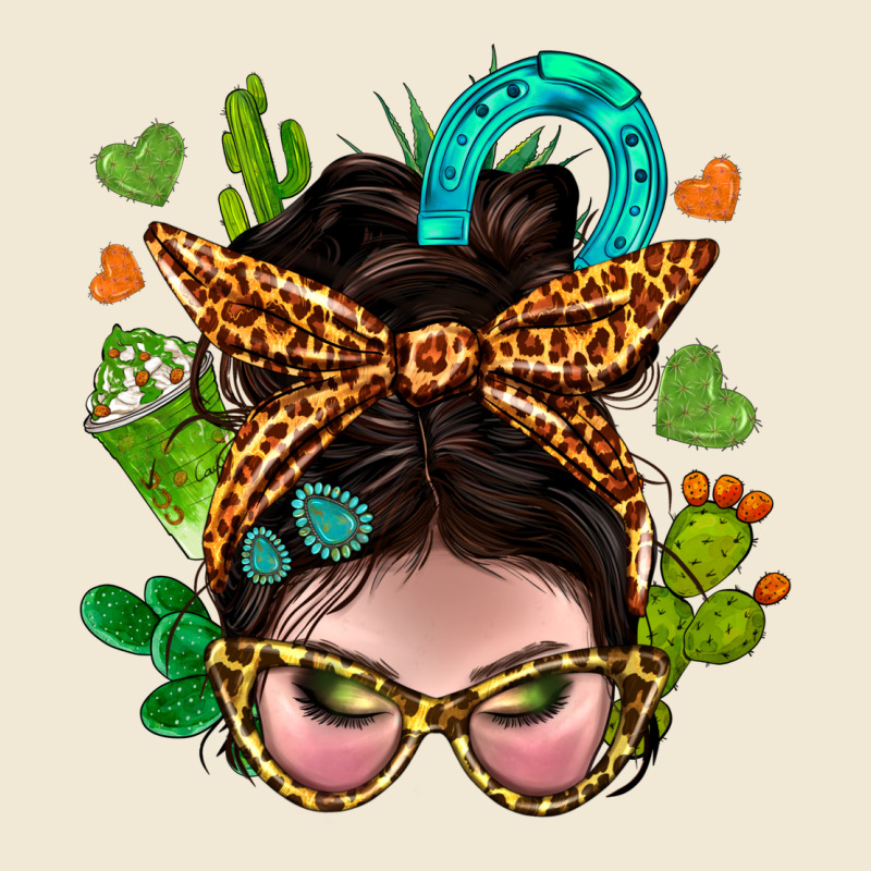 Western  Messy Bun With Cactus Premium Tee by BundleAndBundleShop | Teevron