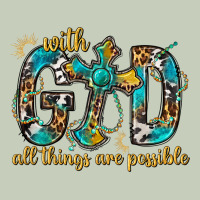 With God All Things Are Possible With Cross Ladies Tee | Teevron