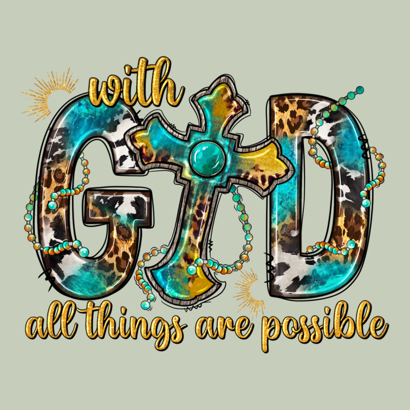 With God All Things Are Possible With Cross Ladies Tee by BundleAndBundleShop | Teevron