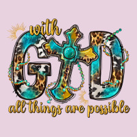 With God All Things Are Possible With Cross Ladies Tee | Teevron