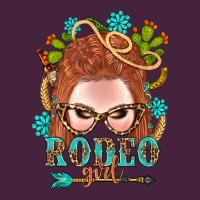 Western Rodeo Girl Braid Red Hair Premium Tee | Teevron
