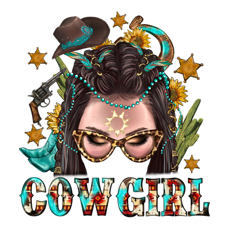 Western Cowgirl Braid Hair Ladies Tee by BundleAndBundleShop | Teevron
