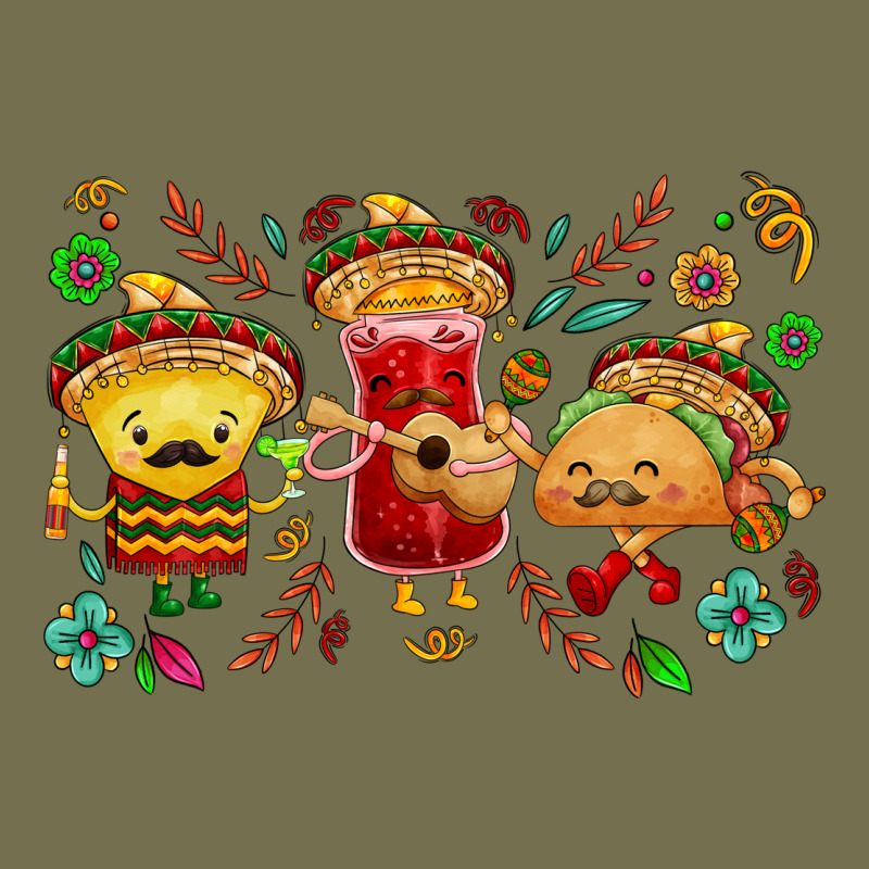Mexican Taco Nacho And Souce Vintage Hoodie by NancyCooperArtShop | Teevron