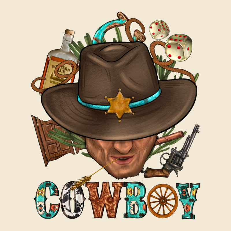 Western Cowboy Portrait With Cactus Premium Tee by BundleAndBundleShop | Teevron