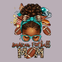 American Football Mom Afro Messy Bun Vintage Tee | Teevron