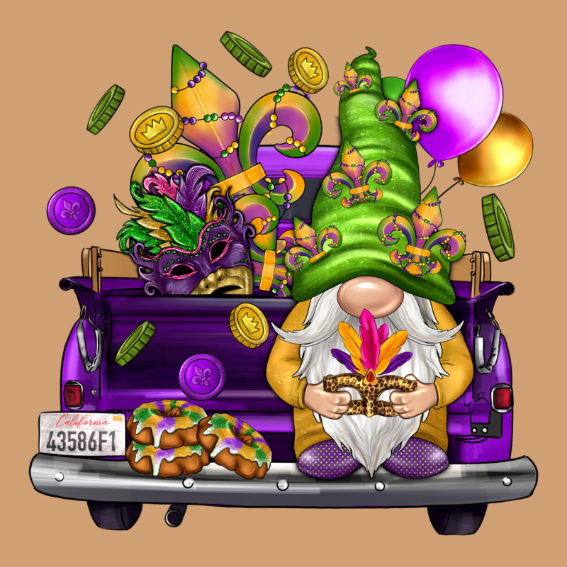 Mardi Gras Gnome On The Truck Vintage Tee by NancyCooperArtShop | Teevron