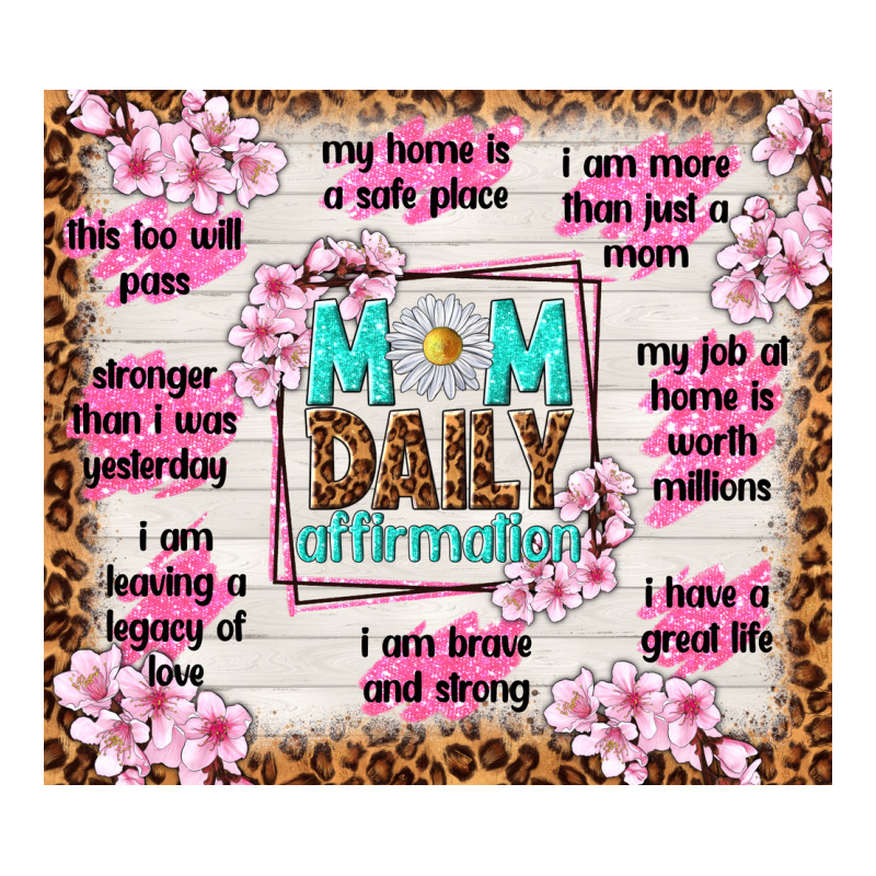 Mom Daily Affirmation Long Sleeve Tee by TumblerDesignByShophia | Teevron