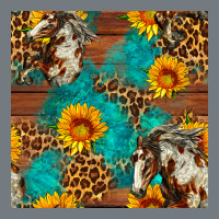 Western Horse And Sunflower Seamless Pattern Heavyweight Sweatshirt | Teevron