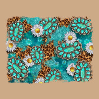 Leopard And Turquoise Gemstone Background Vintage Hoodie | Teevron