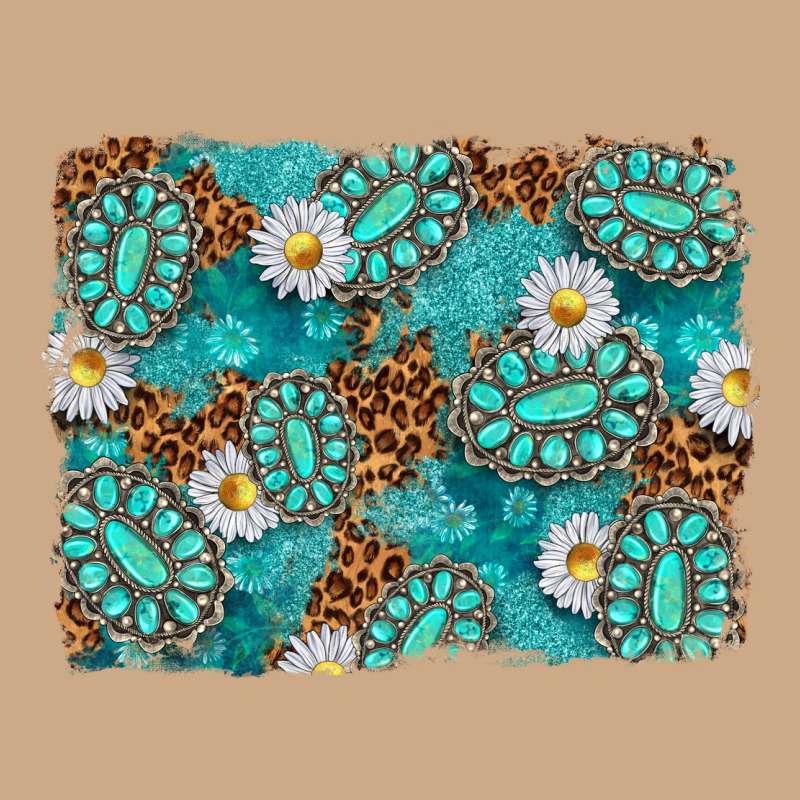 Leopard And Turquoise Gemstone Background Vintage Hoodie by texasbilliewilder | Teevron